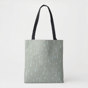 Bolsa Tote Verde Azul Personalizável para o Dia de Chuva Boni