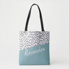 Bolsa Tote Verde branco preto verde moderno personalizado