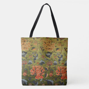 Bolsa Tote Verde Brocade Chinês
