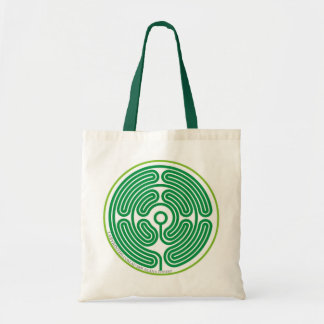 Bolsa Tote verde do eco 11 do labirinto do saco arredondado
