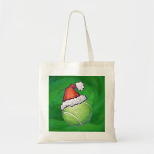 Bolsa Tote Verde do Natal da bola de tênis