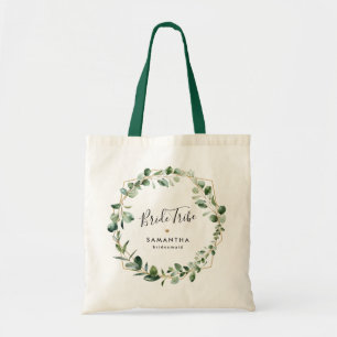 Bolsa Tote Verde Geométrico Eucalyptus Deixa Partido Bridal