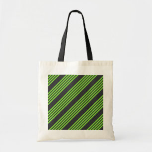 Bolsa Tote Verde limão e carvão de cinco faixas