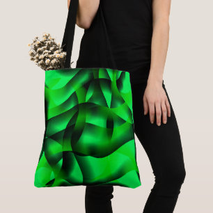 Bolsa Tote Verde limão e ondulação negra, com sombra?