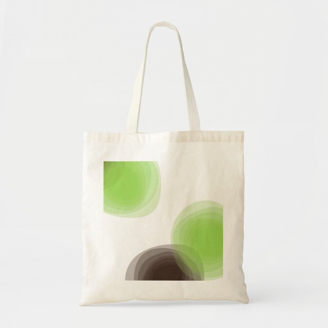 Bolsa Tote Verde, moderno, simples, abstrato gráfico de flore (Frente)