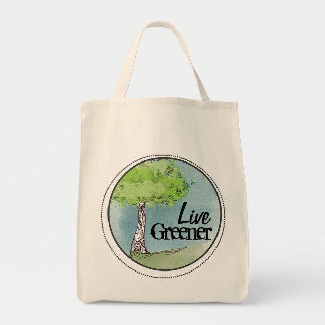 Bolsa Tote Verde vivo (Frente)
