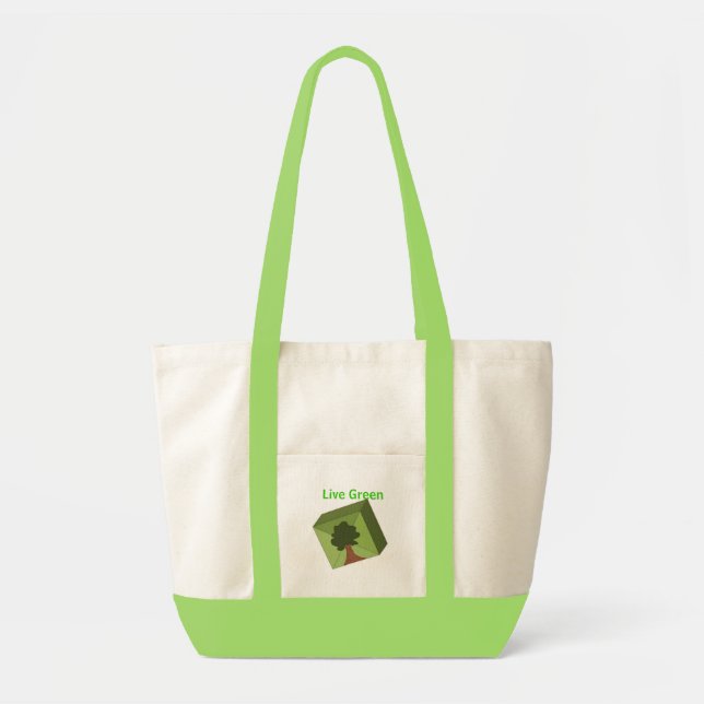 Bolsa Tote Verde vivo (Frente)