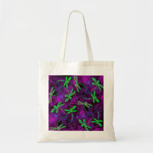 Bolsa Tote Verdes limões em roxo e rosa a quente
