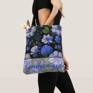 Bolsa Tote Verdinhos elegantes, azuis-prateados e elegantes