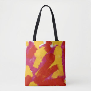 Bolsa Tote Vermelho, Amarelo e Rosa
