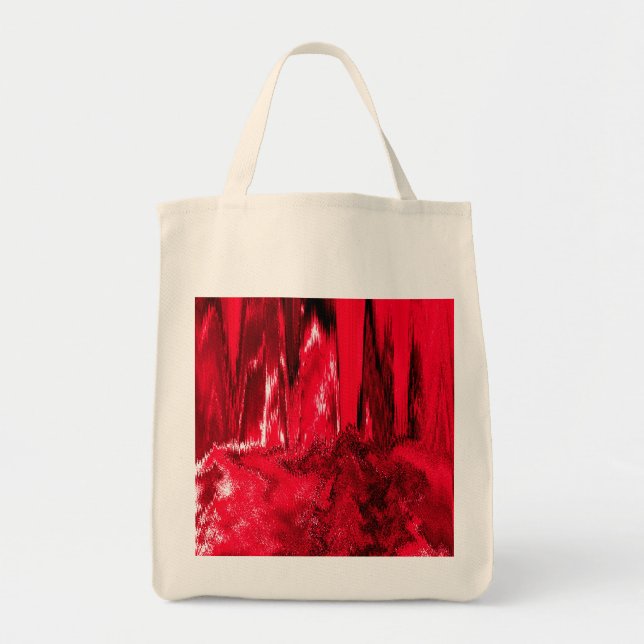 Bolsa Tote Vermelho brilhante derretido (Frente)