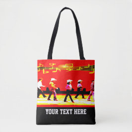 Bolsa Tote Vermelho do Grupo Ocidental de Dança de Linha (SEU