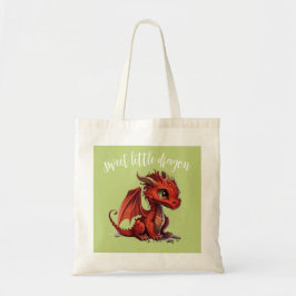 Bolsa Tote Vermelho Dragão, cor verde-d'água roxa