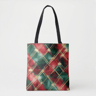 Bolsa Tote Vermelho e Dourado tema Férias de Natal