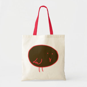 Bolsa Tote Vermelho e saco do pássaro do chocolate