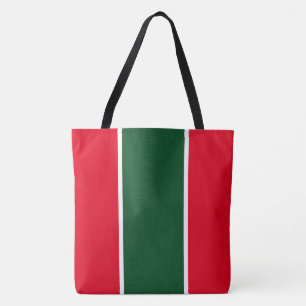 Bolsa Tote Vermelho Natal Brilhante Verde Floresta Branco Lis