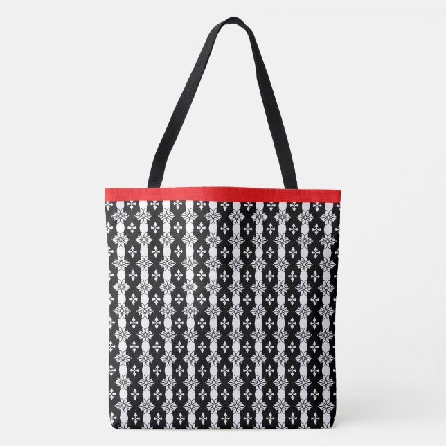 Bolsa Tote Vermelho Negro e Branco (Frente)