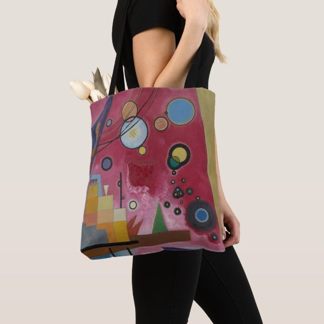 Bolsa Tote Vermelho Pesado de Wassily Kandinsky (Close Up)