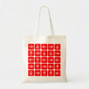 Bolsa Tote Vermelho Quadrado com Seta de LED