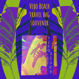 Bolsa Tote Vero Beach Flórida Bright Tropical Palm Fronds