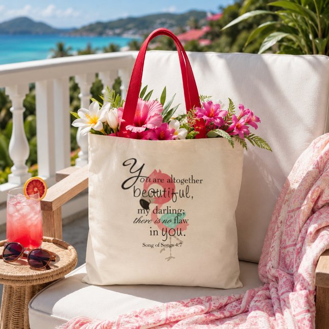 Bolsa Tote Versículo da Bíblia sobre Beleza (Criador carregado)