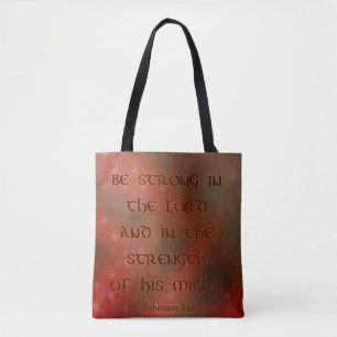 Bolsa Tote Verso vermelho e Bíblia Dourada
