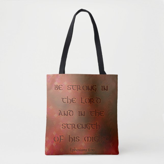 Bolsa Tote Verso vermelho e Bíblia Dourada (Frente)