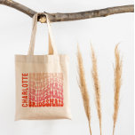 Bolsa Tote Versões simples, cor-de-rosa, do retrato feminino<br><div class="desc">Retrora cinzenta rosa e vermelha,  legal vibes bachelorette do final de semana a favor dos bolsas.</div>