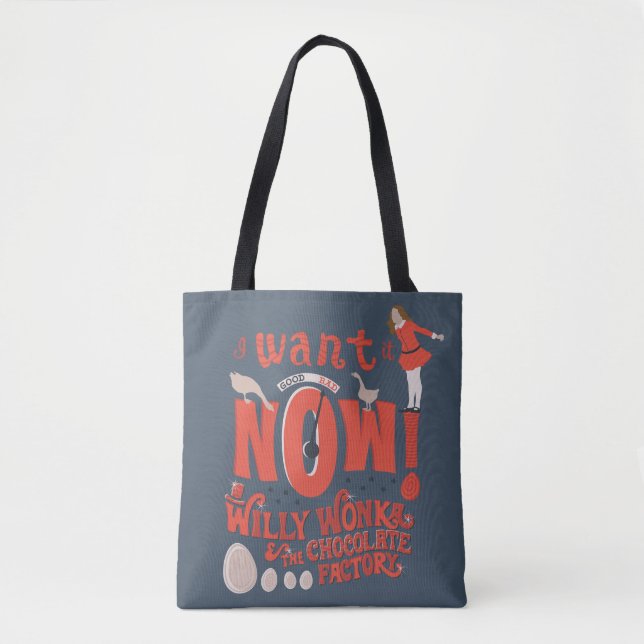 Bolsa Tote Veruca Salt - Eu Quero Agora! (Frente)