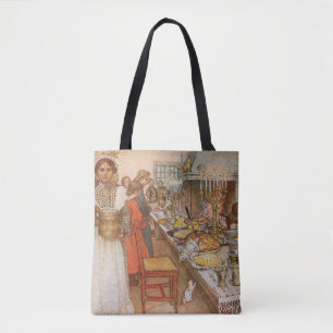 Bolsa Tote Véspera de Natal de Carl Larsson, Feriados Vintage