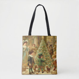 Bolsa Tote Véspera de Natal vitoriana para decorar a árvore