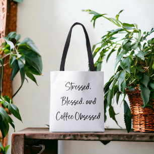 Bolsa Tote Vestido Abençoado e Café Ventilador de Café Obceca