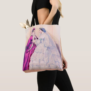Bolsa Tote Vestido de moda francês de 1861