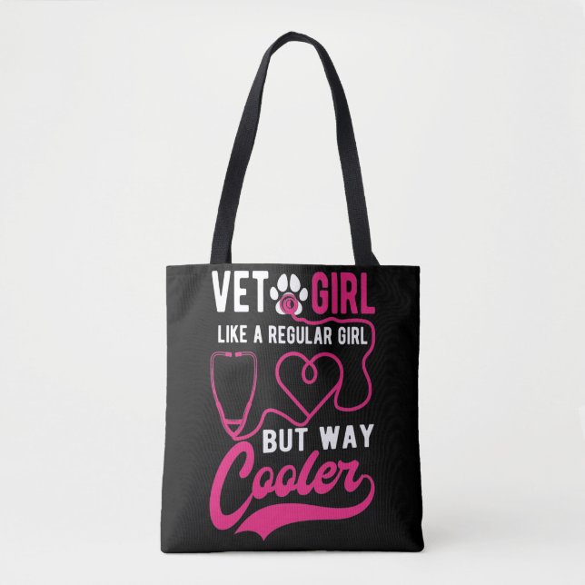 Bolsa Tote Vet Tech Girl Love Animal Veterinária Feminina (Frente)