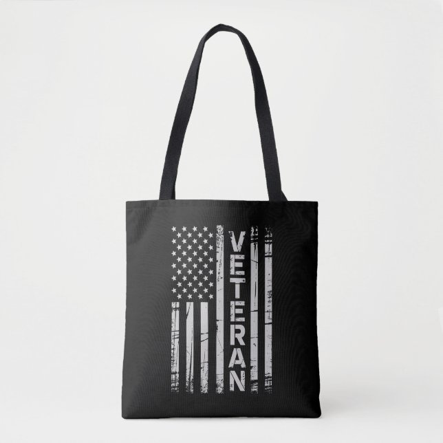 Bolsa Tote Veteran Patriotic U.S Army American Flag America (Frente)