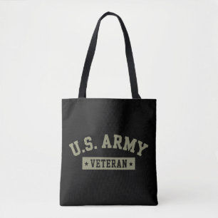Bolsa Tote Veterano do Exército dos EUA Bandeira Americana da