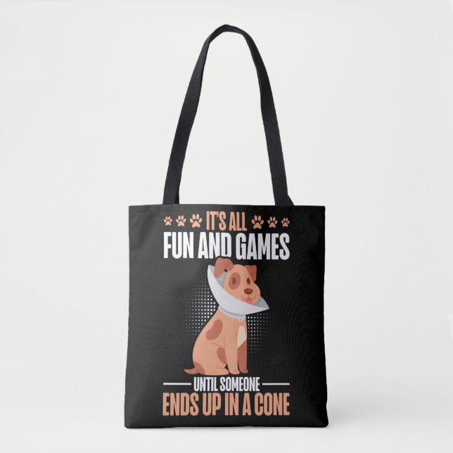Bolsa Tote Veterinária da Vet Tech Dog Cone Humor (Frente)