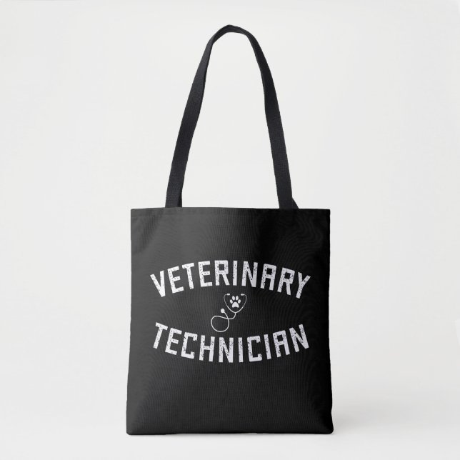 Bolsa Tote Veterinário | Estetoscópio De Vet Tech Paw (Frente)