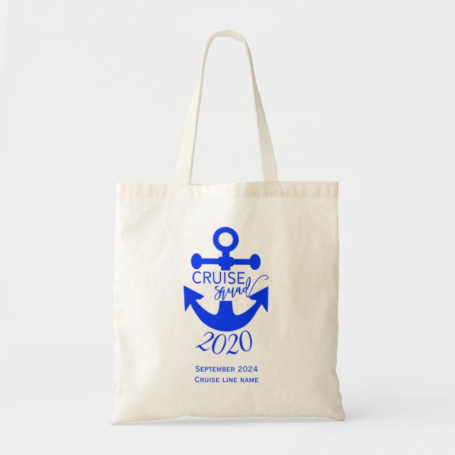 Bolsa Tote Viagem da Família de Grupo Cruise Squad Personaliz (Frente)
