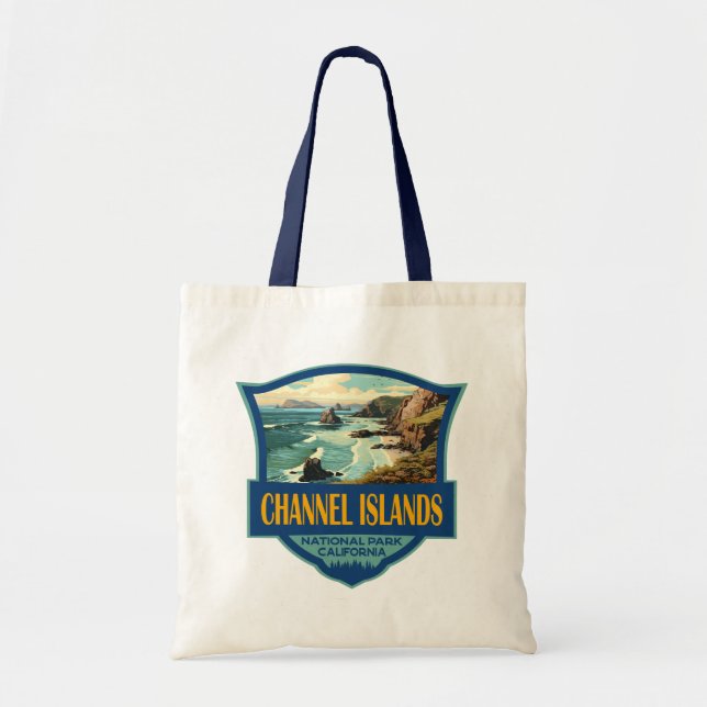 Bolsa Tote Viagem da Ilustração do Parque Nacional das Ilhas  (Frente)