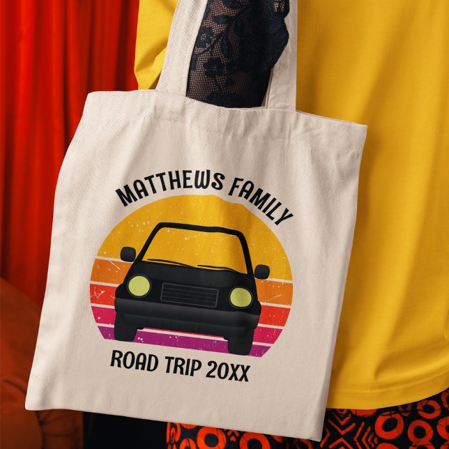 Bolsa Tote Viagem de Carro na Férias de Primavera Pôr do Sol  (Criador carregado)