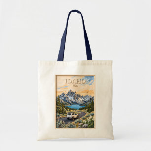 Bolsa Tote Viagem de carro pelos EUA em Idaho Paisagem textur