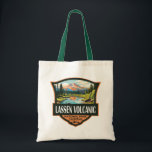Bolsa Tote Viagem de Ilustração do Parque Nacional Vulcânico<br><div class="desc">Lassen trabalho de arte de vetor vulcânico. O parque é rico em áreas hidrotermais como Bumpass Hell,  com seus acres de potes de lama borbulhante.</div>