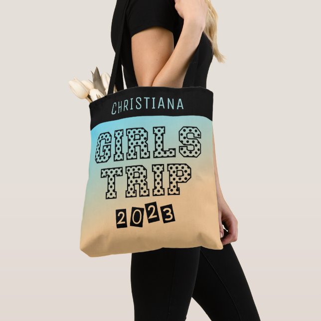 Bolsa Tote Viagem de Meninas 2023 Gradiente Tropical Personal (Close Up)
