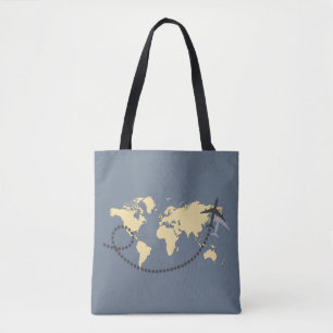 Bolsa Tote viagem de vamos da ilustração mundial