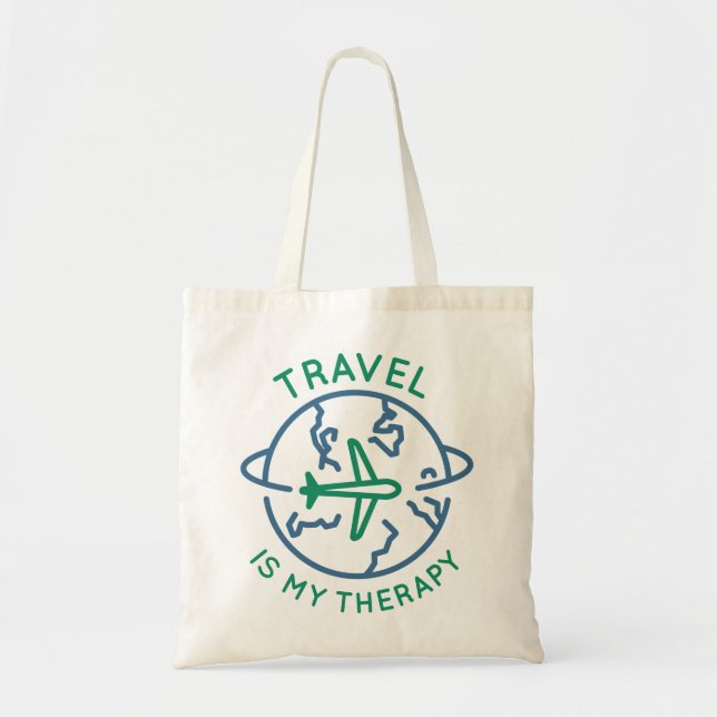 Bolsa Tote Viagem é minha terapia (Frente)