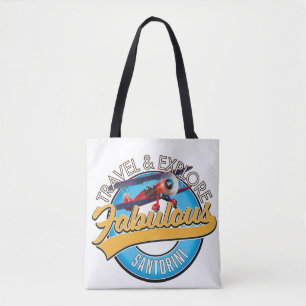Bolsa Tote Viagem & Explore a Fabulosa Santorini