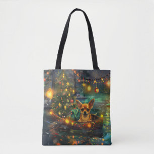 Bolsa Tote Viagem Festiva de Natal de Chihuahua