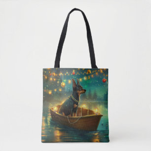 Bolsa Tote Viagem Festiva de Natal do Kelpie Australiano
