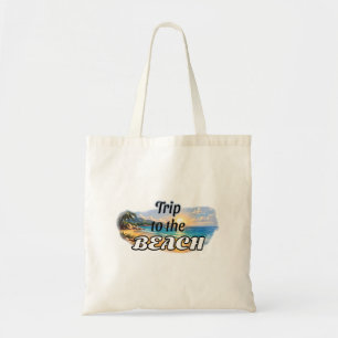 Bolsa Tote Viagem para a Praia Projeto de Fuga do Pôr do Sol